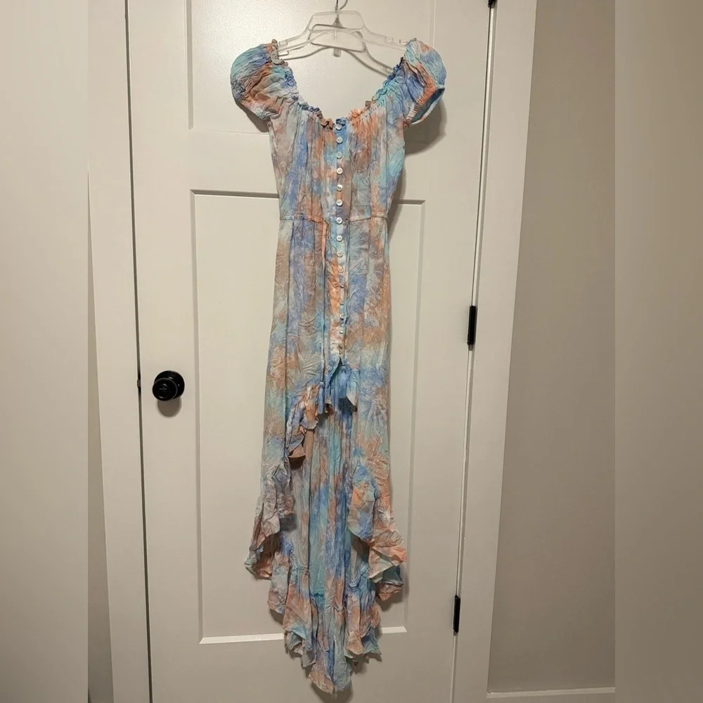 Tiara Hawaii riveria dress off the shoulder tyedye